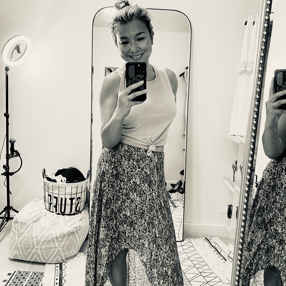 All Saints high low skirt